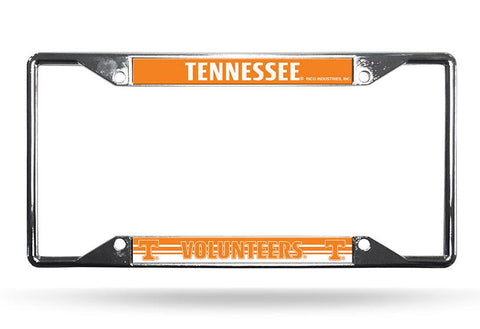 Tennessee Volunteers License Plate Frame Chrome EZ View - Team Fan Cave