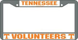 Tennessee Volunteers License Plate Frame Chrome - Team Fan Cave