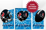 Houston Texans 3D Art Print 12x16 Lightning Flip-0