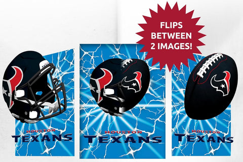 Houston Texans 3D Art Print 12x16 Lightning Flip-0