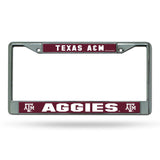 Texas A&M Aggies License Plate Frame Chrome Printed Insert