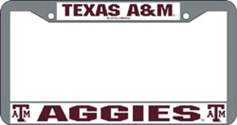 Texas A&M Aggies License Plate Frame Chrome-0