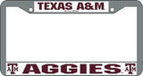 Texas A&M Aggies License Plate Frame Chrome