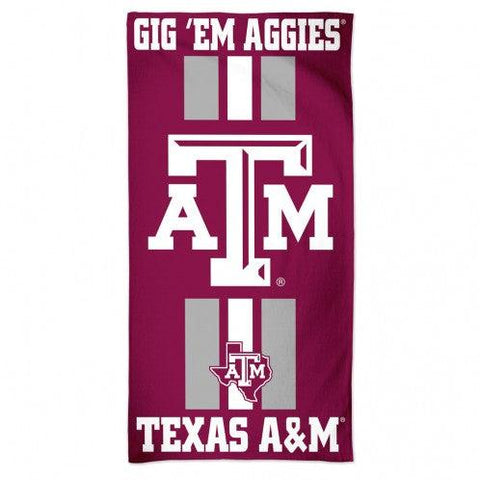 Texas A&M Aggies Towel 30x60 Beach Style - Team Fan Cave