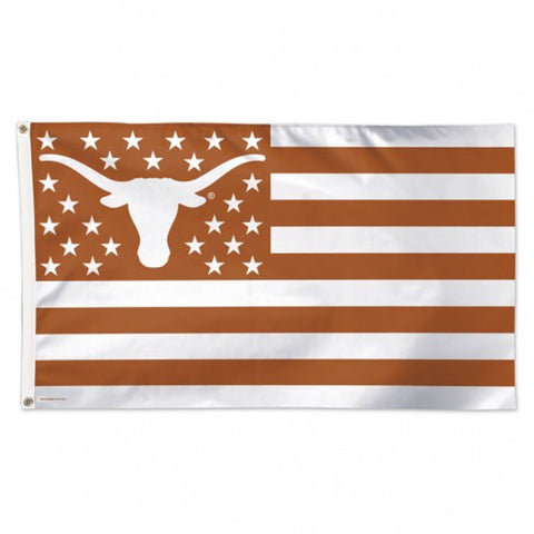 Texas Longhorns Flag 3x5 Deluxe Style Stars and Stripes Design - Special Order-0