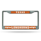 Texas Longhorns License Plate Frame Chrome Alternate Special Order - Team Fan Cave