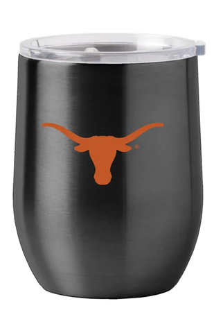 Texas Longhorns Travel Tumbler 16oz Stainless Steel Curved-0