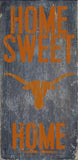 Texas Longhorns Wood Sign - Home Sweet Home 6"x12" - Team Fan Cave