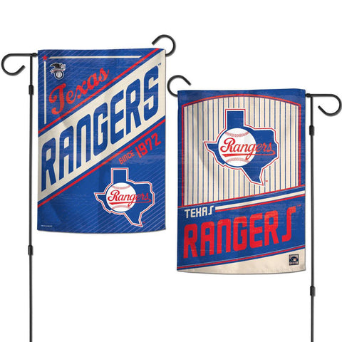 Texas Rangers Flag 12x18 Garden Style 2 Sided Cooperstown-0