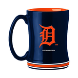 Detroit Tigers Coffee Mug 14oz Sculpted Relief Team Color-0