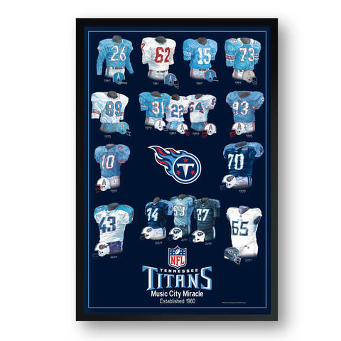 Tennessee Titans Framed Print 10x13 Uniform Heritage-0