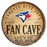 Toronto Blue Jays Sign Wood 14 Inch Round Barrel Top Design - Special Order-0