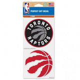 Toronto Raptors Decal 4x4 Perfect Cut Set of 2 - Team Fan Cave