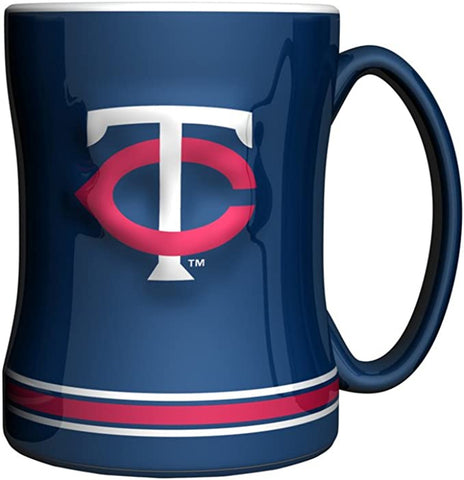 Minnesota Twins Coffee Mug 14oz Sculpted Relief Team Color-0