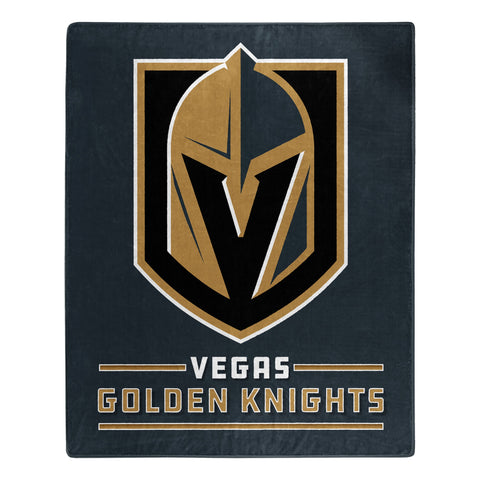 Vegas Golden Knights Blanket 50x60 Raschel Interference Design - Team Fan Cave