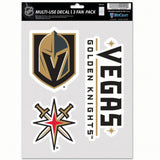 Vegas Golden Knights Decal Multi Use Fan 3 Pack-0