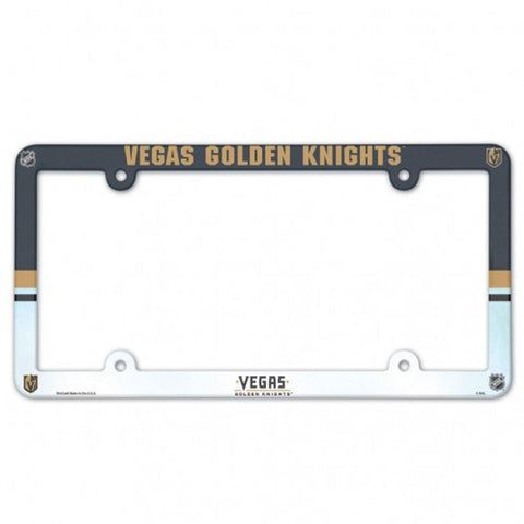 Vegas Golden Knights License Plate Frame Full Color Style - Special Order