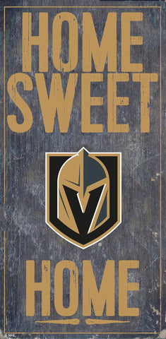 Vegas Golden Knights Sign Wood 6x12 Home Sweet Home Design - Team Fan Cave