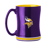 Minnesota Vikings Coffee Mug 14oz Sculpted Relief Team Color-0