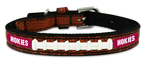 Virginia Tech Hokies Classic Leather Toy Football Collar - Team Fan Cave