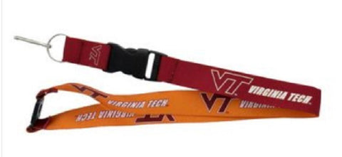 Virginia Tech Hokies Lanyard Reversible Red/Orange