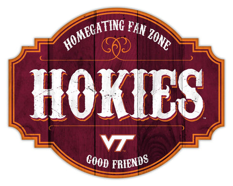 Virginia Tech Hokies Sign Wood 12 Inch Homegating Tavern - Special Order