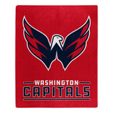 Washington Capitals Blanket 50x60 Raschel Interference Design - Team Fan Cave