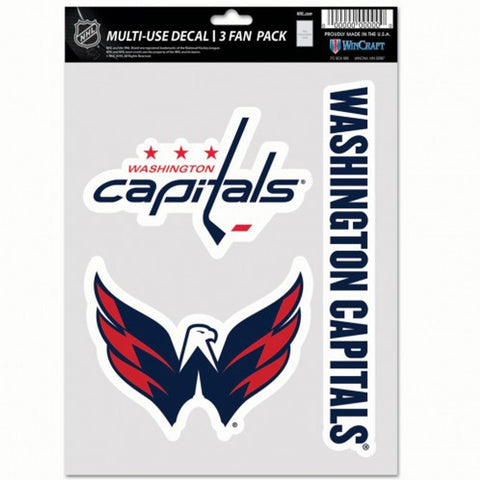 Washington Capitals Decal Multi Use Fan 3 Pack-0