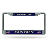 Washington Capitals License Plate Frame Chrome Printed Insert