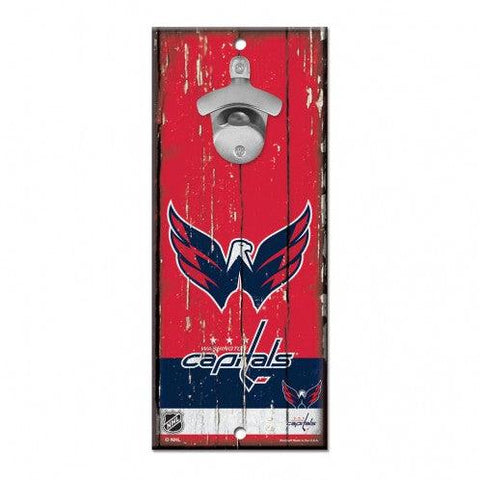 Washington Capitals Sign Wood 5x11 Bottle Opener