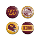 Washington Commanders Buttons 4 Pack-0