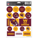 Washington Commanders Decal Sheet 5x7 Vinyl-0