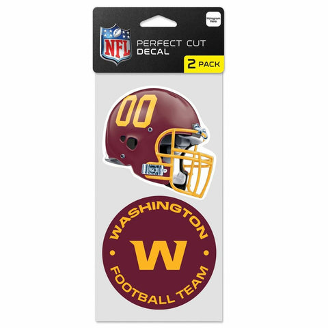 Washington Football Team Decal 4x4 Perfect Cut Set of 2