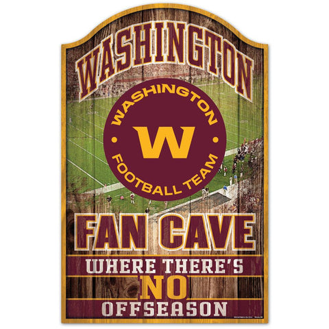 Washington Football Team Sign 11x17 Wood Fan Cave Design-0