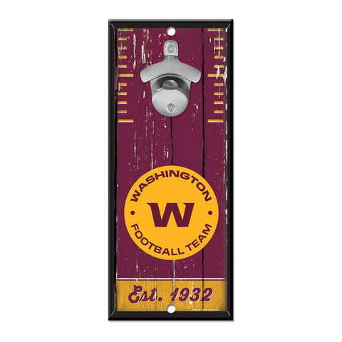 Washington Football Team Sign Wood 5x11 Bottle Opener