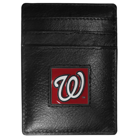 Washington Nationals Wallet Leather Money Clip Card Holder - Team Fan Cave