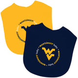 West Virginia Mountaineers Baby Bib 2 Pack-0