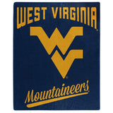 West Virginia Mountaineers Blanket 50x60 Raschel Signature Design-0