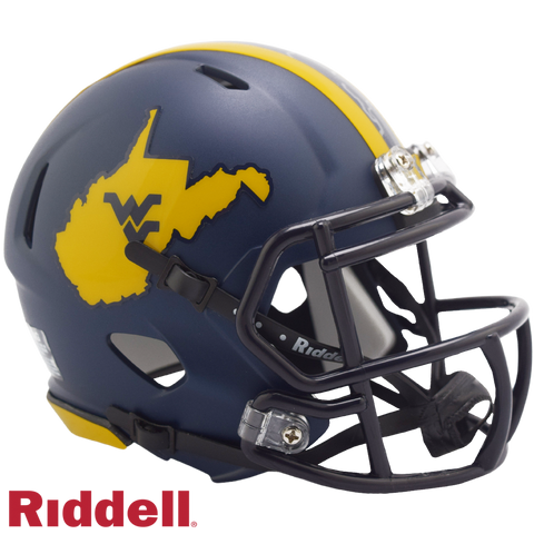 West Virginia Mountaineers Helmet Riddell Replica Mini Speed Style Country Roads 2023-0