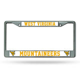 West Virginia Mountaineers License Plate Frame Chrome - Team Fan Cave