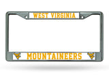 West Virginia Mountaineers License Plate Frame Chrome-0