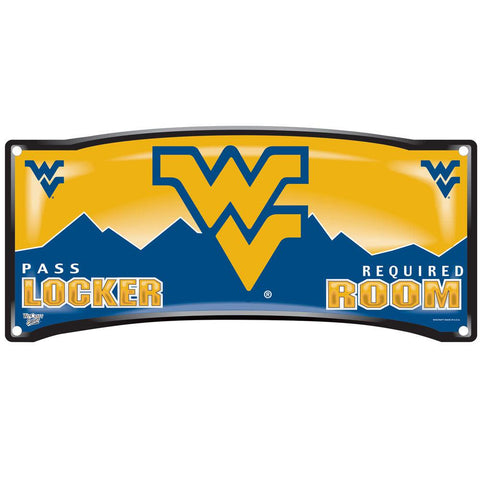 West Virginia Mountaineers Sign 8x19 Plastic Locker Room Style - Team Fan Cave