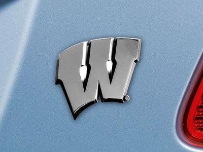 Wisconsin Badgers Auto Emblem Premium Metal FanMats - Team Fan Cave