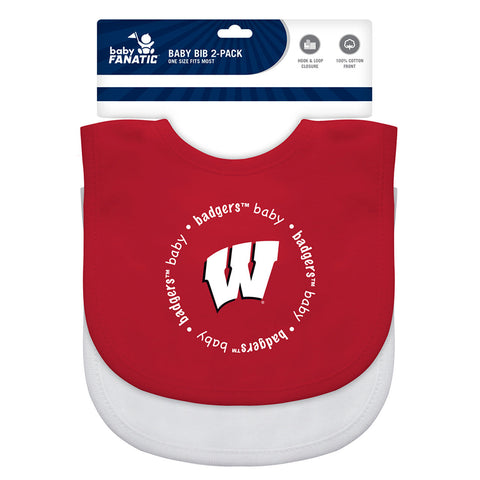 Wisconsin Badgers Baby Bib 2 Pack-0