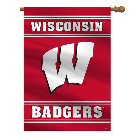 Wisconsin Badgers Banner 28x40 House Flag Style 2 Sided - Team Fan Cave