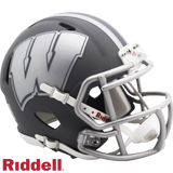 Wisconsin Badgers Helmet Riddell Replica Mini Speed Style Slate Alternate-0