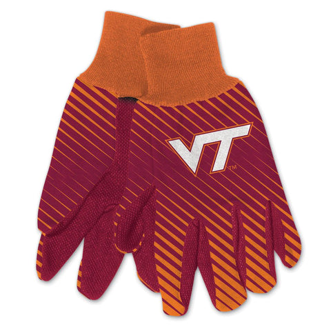 Virginia Tech Hokies Gloves Two Tone Style Adult Size - Special Order-0