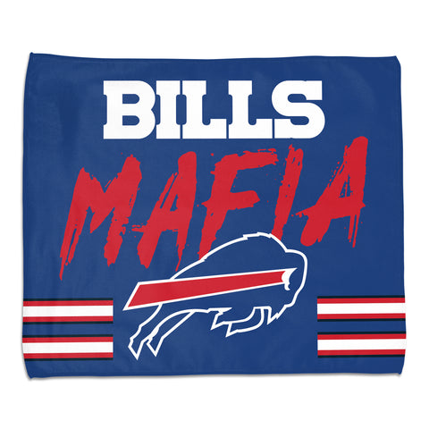 Buffalo Bills Towel 15x18 Rally Style Full Color Bills Mafia Design-0