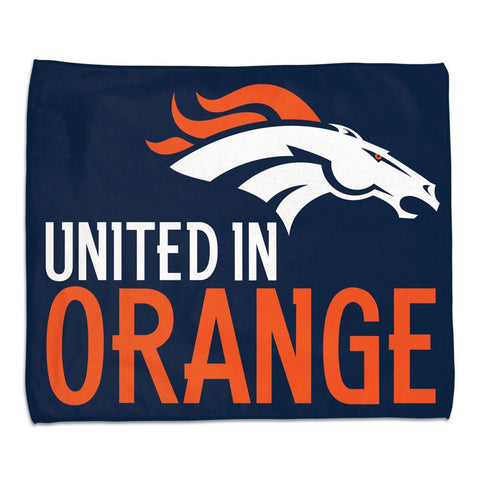 Denver Broncos Towel 15x18 Rally Style Full Color-0