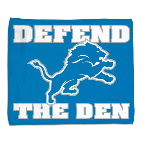 Detroit Lions Towel 15x18 Rally Style Full Color-0